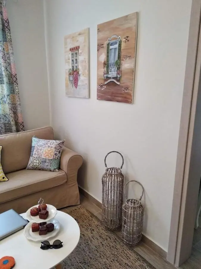 Armchair and lanterns in the living room